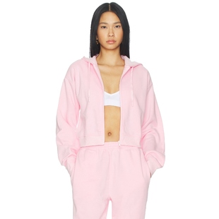 运动复古风REVOLVE小众新款 Beyond 粉色 连帽衫 Yoga