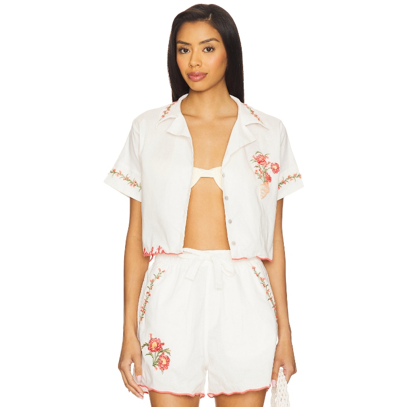 Agua Bendita WATTS 上装 白色y2k辣妹风REVOLVE小众新款