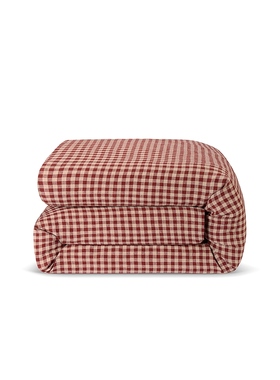 Piglet in Bed Gingham  Linen Duvet Cover 红色REVOLVE小众新款