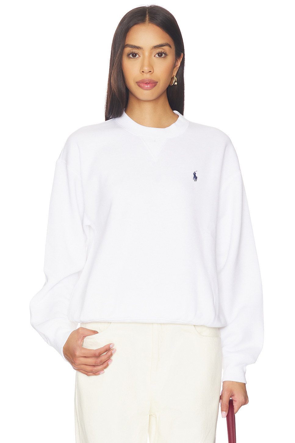 Polo Ralph Lauren白色运动卫衣通勤风早秋新品REVOLVE