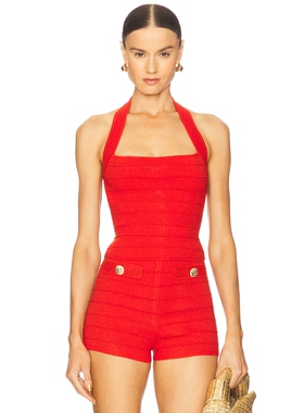 retrofete LESLIE 针织上装 红色REVOLVE小众新款