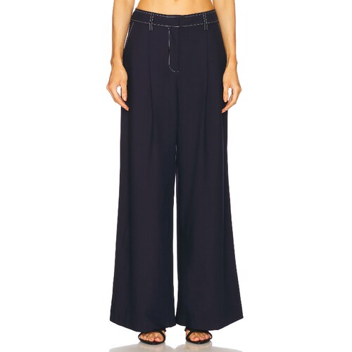 Acler ORESTON 长裤 藏青色 美式休闲风REVOLVE小众新款