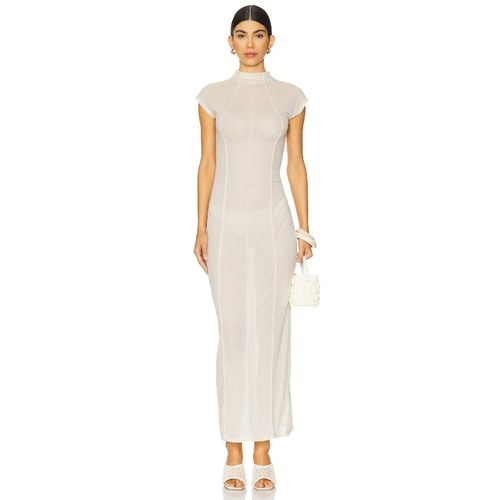 LIONESS 针织连衣裙保暖奶油色性感风REVOLVE小众新款