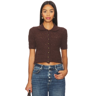 [春季新品]Free People DAYLIGHT 开衫 棕色REVOLVE冬季保暖