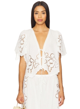 Tularosa EMINA 上装 白色y2k辣妹风REVOLVE小众新款