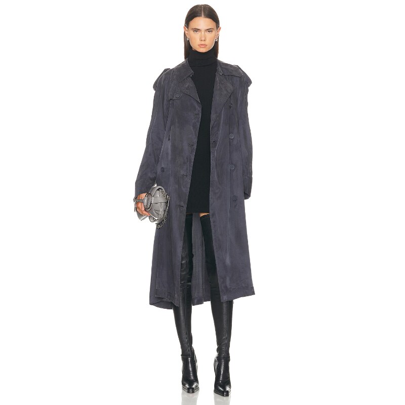 Helmut Lang 大衣 蓝色REVOLVE小众新款