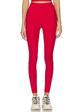 Beyond Yoga CAUGHT IN THE MIDI 打底裤 红色 运动复古风REVOLVE
