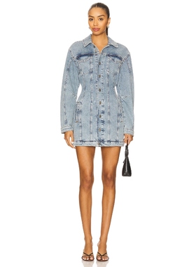 [冬季新品]Good American BARREL 裙子 蓝色 REVOLVE小众