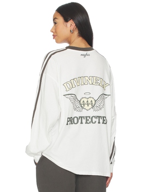 The Mayfair Group DIVINELY 长袖T恤 白色 y2k辣妹风REVOLVE小众