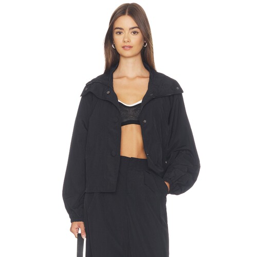 4th & Reckless黑色夹克翻领通勤风秋冬新品短款外套REVOLVE