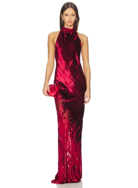 The Sei 吊带长裙 红色REVOLVE小众新款