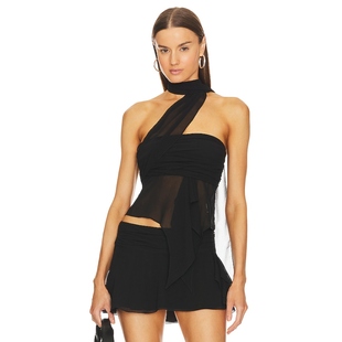 [冬季新品]GUIZIO Chiffon Wrap Around Toprevolve时尚小众