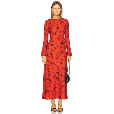 FAITHFULL THE BRAND MESA 裙子 橙色REVOLVE小众新款