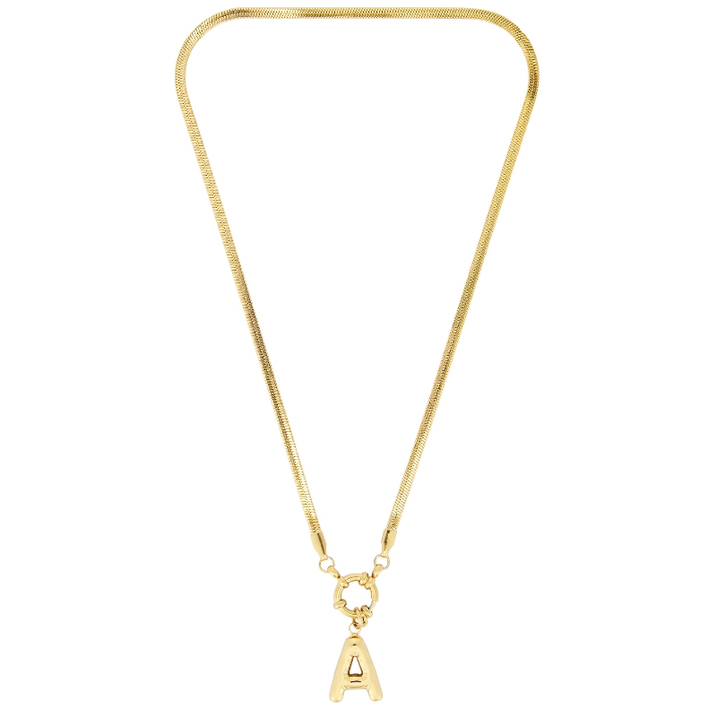 petit moments BUBBLE 垂褶项链 金属金色 REVOLVE小众新款