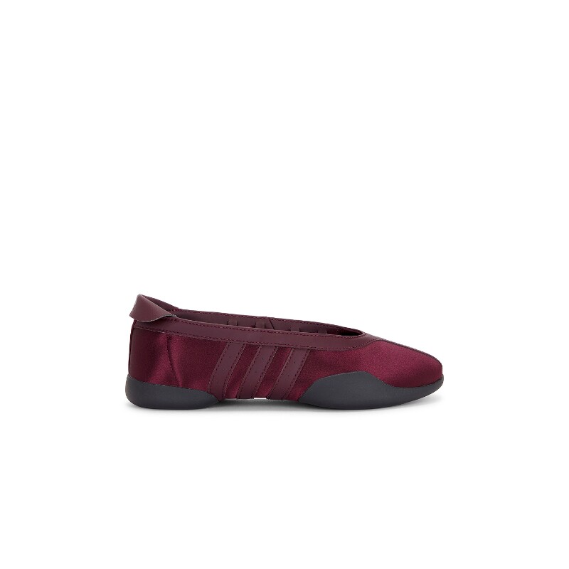 adidas Originals酒红色缎面凉鞋休闲女鞋秋冬新品REVOLVE