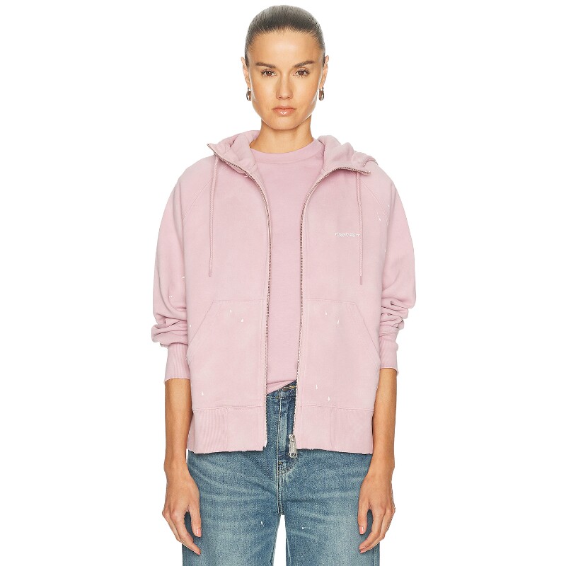 Carhartt WIP粉色卫衣连帽拉链抽绳口袋休闲早秋新品REVOLVE