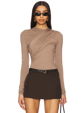 House of Harlow 1960 MAVIS 上装 revolve小众新款 棕色