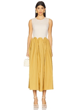 [冬季新品]Never Fully Dressed MONIKA 裙子 深黄色REVOLVE小众