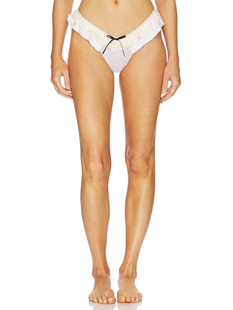 For Love & Lemons Sweetheart Ruffle Thong Panty revolve小众