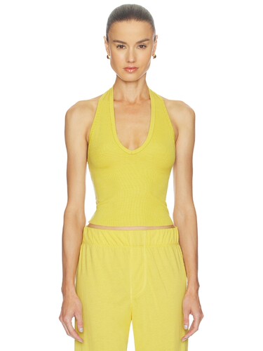 Eterne Butter Rib Cropped Halter Top revolve小众新款
