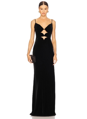 Maria Lucia Hohan FATMA 长裙 黑色REVOLVE小众新款