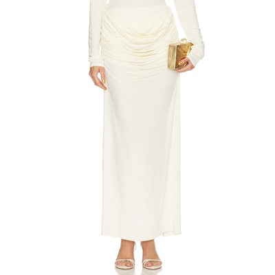 Paris Georgia RAFFY 半身裙 奶油色REVOLVE小众新款