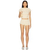 美式 COME 短裤 MORE 柠檬色 ELLERY 套装 休闲风REVOLVE小众新