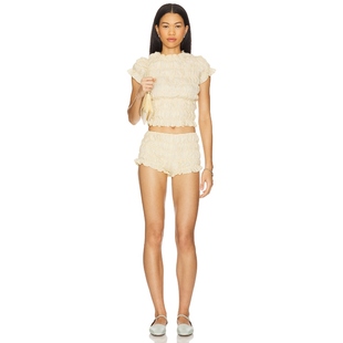 MORE TO COME ELLERY 短裤套装 柠檬色 美式休闲风REVOLVE小众新