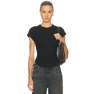 BABY HEM TEE 正肩T恤修身 上衣REVOLVE GRLFRND 百搭短袖 SCOOP