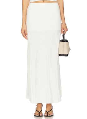 [冬季新品]4th & Reckless IVEY 针织半身裙 白色REVOLVE小众新款