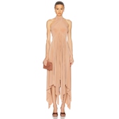 春季 诺玛 新品 Norma Kamali 卡玛丽 挂脖露背性感连衣裙REVOLVE