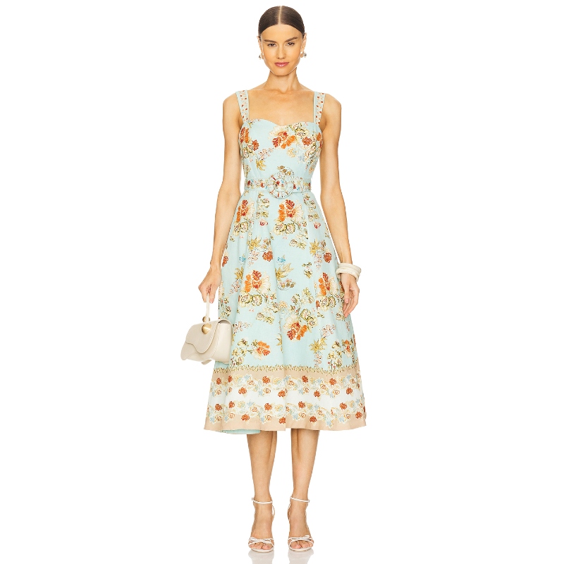 HEMANT AND NANDITA Long Dress With Buckle Belt 青色REVOLVE小