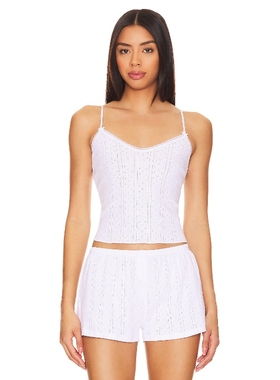 Cou Cou Intimates 吊带背心白色短款内搭上衣REVOLVE小众新款