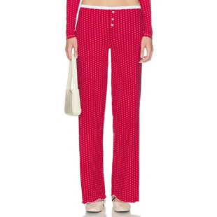 [情人节穿搭]Frankies Bikinis JOY MODAL SLEEP长裤红色REVOLVE