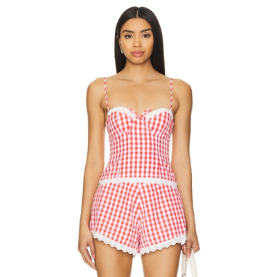 MAJORELLE PEGGY BUSTIER 上装 y2k辣妹风REVOLVE小众新款