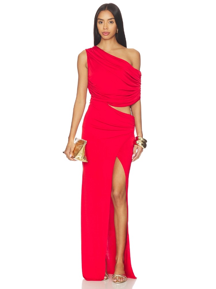 Mother of All MINA MAXI 连衣裙 revolve小众新款 红色
