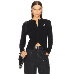 [冬季内搭]Isabel Marant Etoile针织开衫黑色羊毛衣REVOLVE保暖