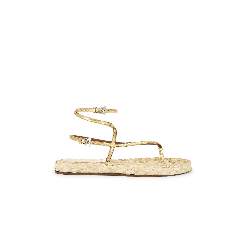 Paris Texas AMALFI 凉鞋 Metallic Gold,Neutral 女款REVOLVE小