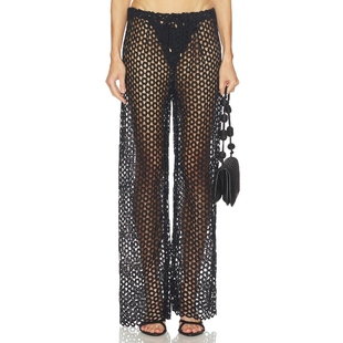 Gaia 性感REVOLVE小众新款 NESZA 黑色 长裤 Cult