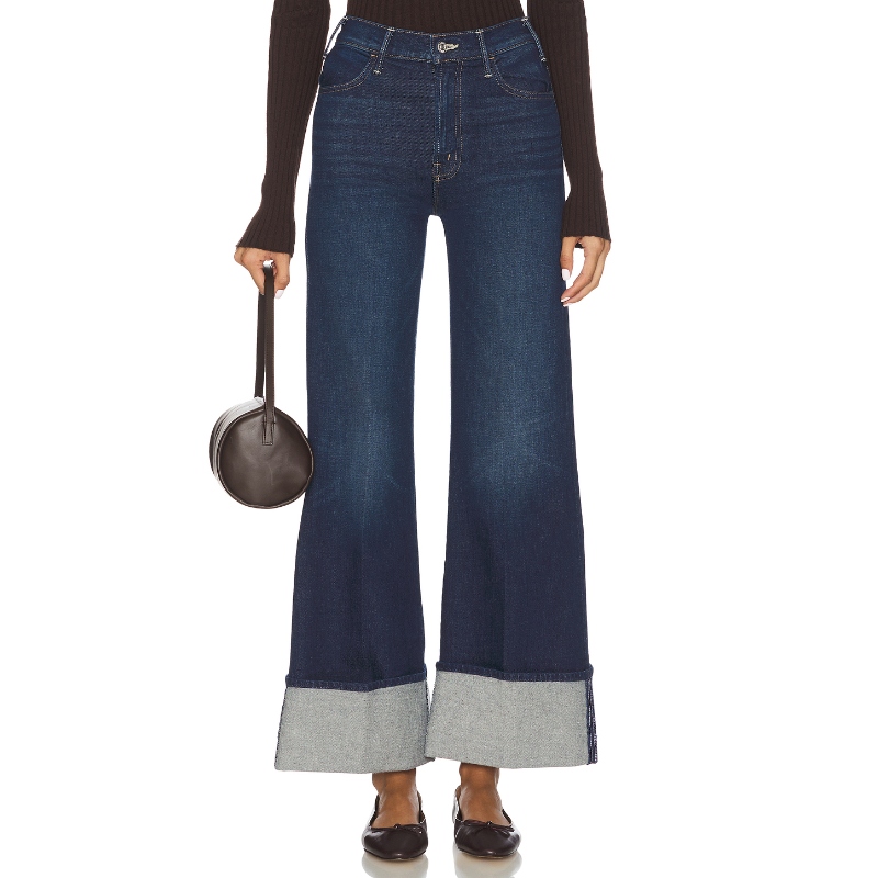 MOTHER HUSTLER 阔腿 蓝色美式复古风REVOLVE小众新款