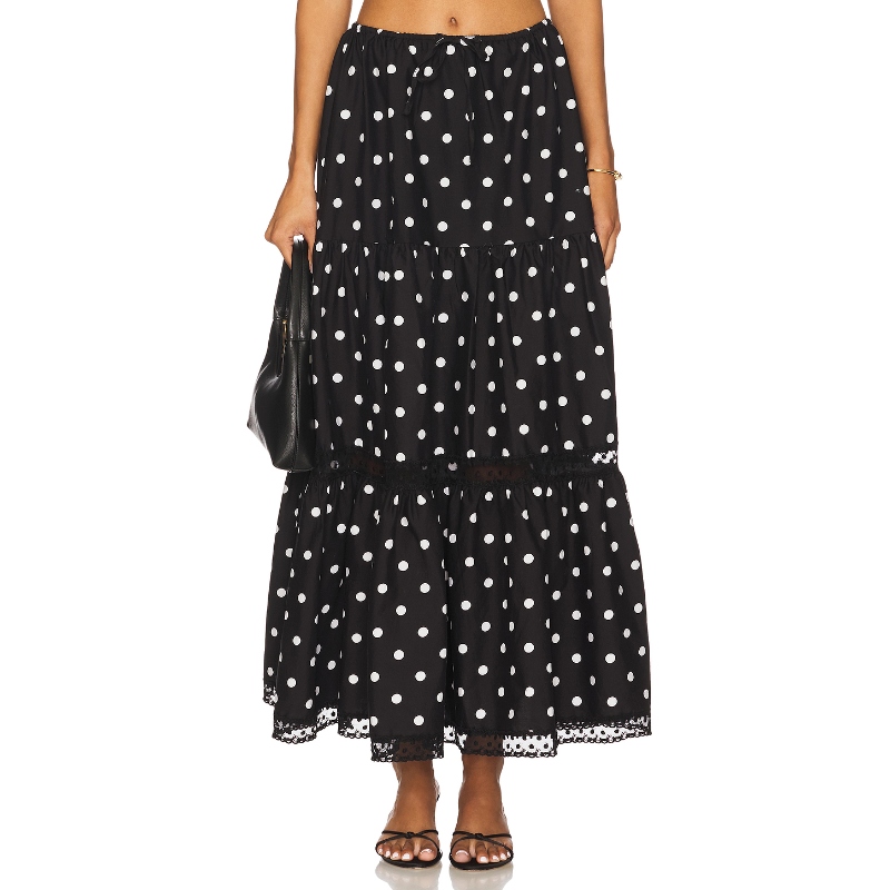 WeWoreWhat x REVOLVE Midi Pull On Skirt 黑色REVOLVE小众新款