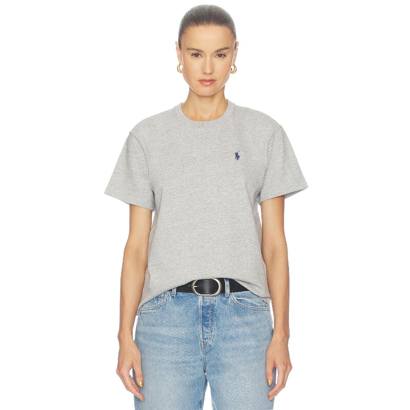 Polo Ralph Lauren灰色上装圆领通勤风早秋新品短袖T恤REVOLVE