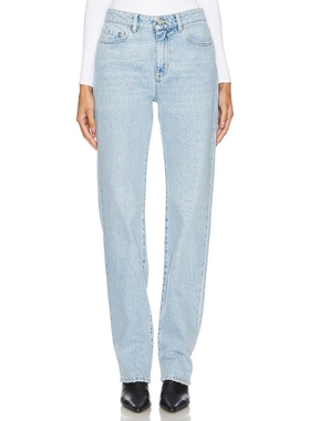 [冬季新品]Icon Denim SKYE 牛仔裤直筒长裤蓝色丹宁REVOLVE小众