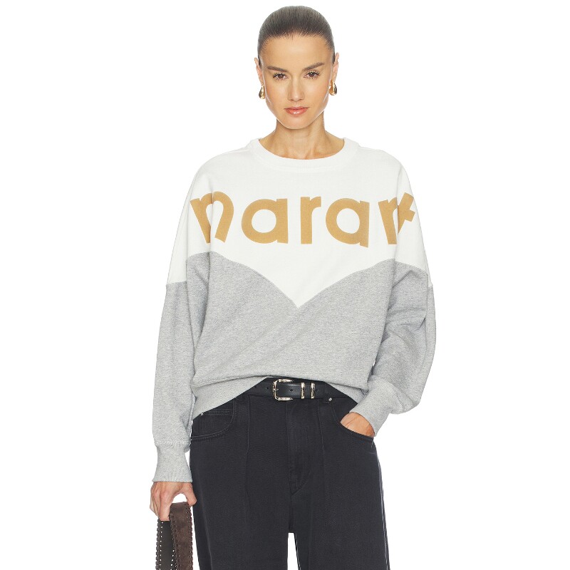 Isabel Marant Etoile白色早秋卫衣印花圆领休闲REVOLVE