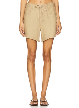 Citizens of Humanity BRYNN 抽绳短裤 棕黄色 美式休闲风REVOLVE
