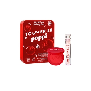 Tower 28 POPPI FIZZ + 腮红唇膏套装 美容:revolve小众新款