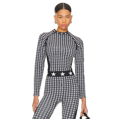 Goldbergh 千鸟格打底衫显瘦拼色上衣REVOLVE小众新款雪系穿搭