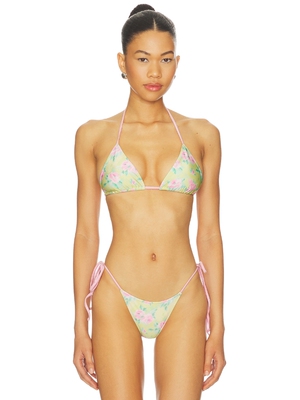 Frankies Bikinis Nick Satin Bikini Top 26春夏新品 revolve小