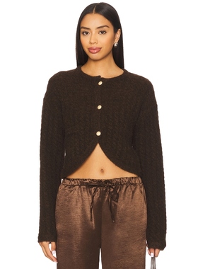 4th & Reckless REYN 开衫 巧克力色REVOLVE小众新款