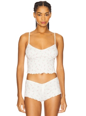 For Love & Lemons 爱柠檬 ELLIANA 睡衣上装 白色 REVOLVE小众新